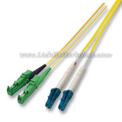 9/125µm Shop und LWL Online Konfektionierung Patchkabel für E2000/APC-LC Lichtleiterkabel, Duplex | LWL OS2 LWL Kabel