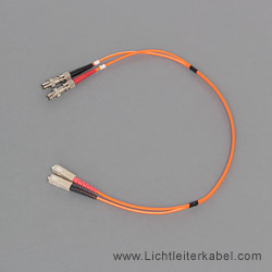 LWL Adapterkabel SC/ST Multimode OM1 mit Stecker und Buchse