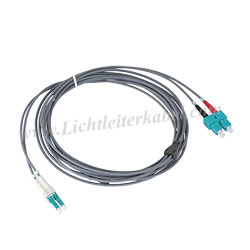 142305 - LWL Patchkabel LC-SC 50/125µm 5m OM3, armiert (trittfest)