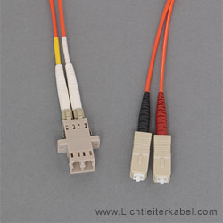 153226 - LWL Adapter SC/LC Multimode OM1- LWL Adapterkabel mit SC Stecker auf LC Buchse