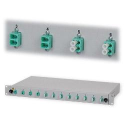 172713 - LWL Breakoutbox 19" bestückt mit 12 LC duplex Kupplungen, geeignet für Multimode OM3