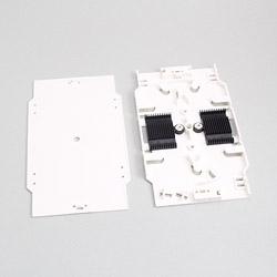 799026 - Spleißkassette weiß mit Deckel und 2x Spleißhalter für 6 Schrumpfspleiße